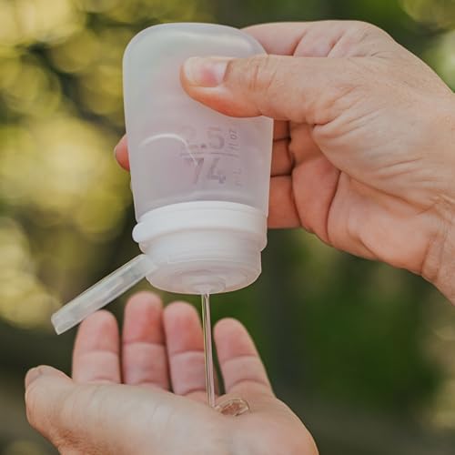 humangear GoToob+ 3-Pack, Large (3.4 fl oz), Clear/Red/Orange - Image 6
