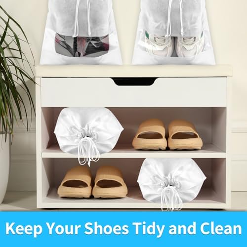 12 Pack Shoe Bags for Travel, Large Travel Shoe Bag for Packing with Window - Image 6