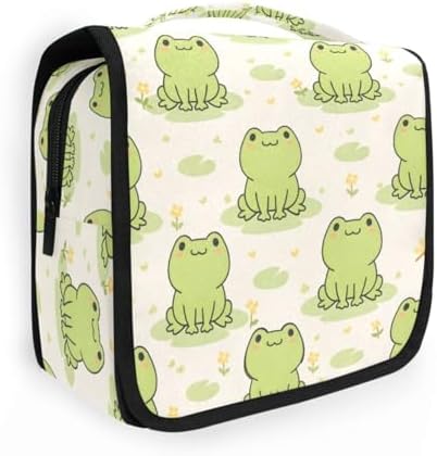 MNSRUU Hanging Toiletry Bag Cute Frog Makeup Travel bag for Toiletries Portable Toiletry Organizer Bags Clear Toiletry Cosmetic Kit by MNSRUU