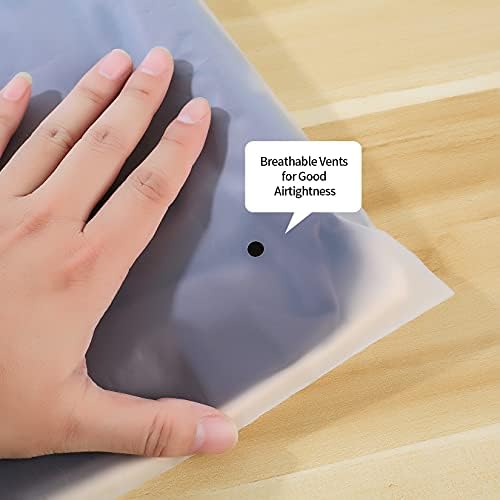 20 Pcs Travel Storage Bags, Clothes Packaging, Reusable Plastic Ziplock, Frosted Waterproof Resealable Clothing Zipper Pouch for Shoes Cosmetics Storage - Image 3