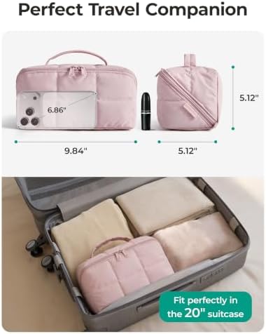 BAGSMART Easy-Access Makeup Bag, Water-Resistant Travel Toiletry Organizer - Image 4