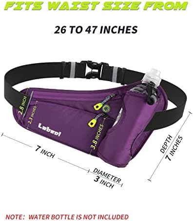 Labeol Running Belt, Waterproof Hydration Belt with Water Bottle Holder - Image 2