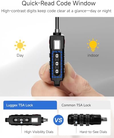 LUGGEX 6 Pack TSA Locks for Luggage, Luggage Locks TSA Approved - Image 5