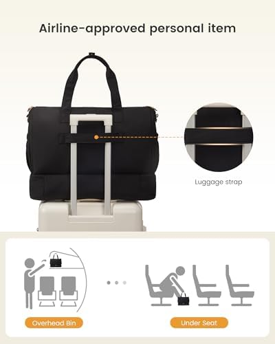 LOVEVOOK Garment Bags for Travel,Convertible Garment Bag for Women with Shoe Pouch,Carry on Duffel Bag with Toiletry Bag, 2 in 1 Hanging Suitcase Suit Bag,Waterproof Weekender Bags for Business Trip - Image 5