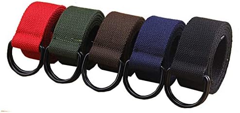maikun Mens Womens Canvas Belt, D-ring Buckle Cloth Fabric Belt for Men - Image 3