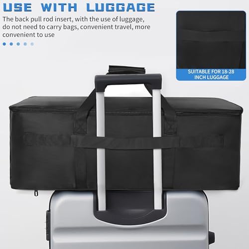 AKOZLIN Extra Large Travel Gig Band Cable File Bag 30"x11"x14.5" Dividers - Image 2