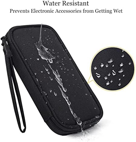 Electronics Accessories Bag / Electronic Organizer Case, Durable Small Electronics Accessories Storage Bag for Various USB, Cables, Hard Drive, Phone, Cords and Power Travel Gadget Carry Bag, Black - Image 3