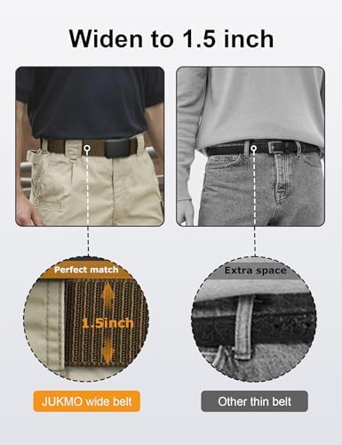 JUKMO Men's 1.5" Nylon Ratchet Casual Belt for Jeans - Image 4