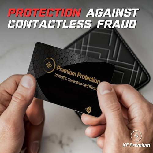 RFID Blocking Card (2 Pack) - 0.9mm Ultra Thin Debit & Credit Card Protector - One Card Shields Your Whole Wallet - Anti Fraud Contactless NFC Wallet Defender for Travel & Passport - Image 3