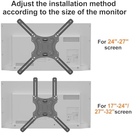 suptek Universal VESA Mount Bracket Adapter Monitor Arm Mounting Kit for 17 to 32 inch Monitor Screen - Image 5