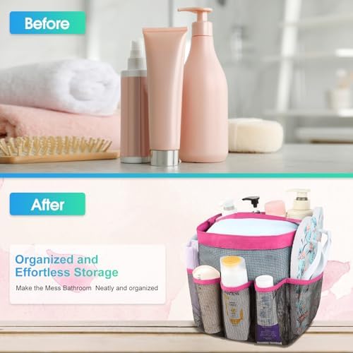 Mesh Shower Caddy Portable - 9 Pockets for College Dorm Room Essential - Image 5