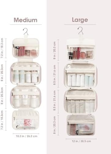 Narwey Travel Toiletry Bag for Women, Large Hanging Makeup Organizer Bag - Image 3