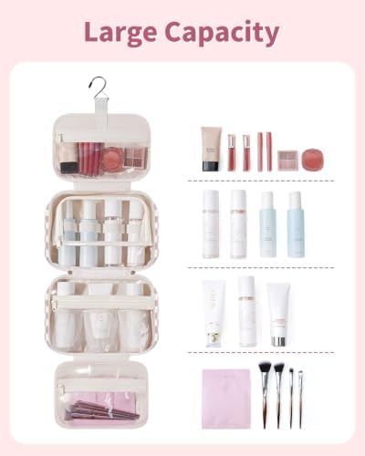 Narwey Hanging Travel Toiletry Bag, Makeup Bag for Women Girls Kids Gifts - Image 6