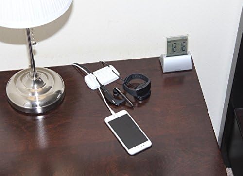 Heaviest Cable Organizer on the Market! Compact and Weighted Desktop Cord Holder for Desk and Nightstand, Eco-Friendly Silicone, No Bad Smell, Bundled with 4 Reusable Cable Ties! (White) - Image 3
