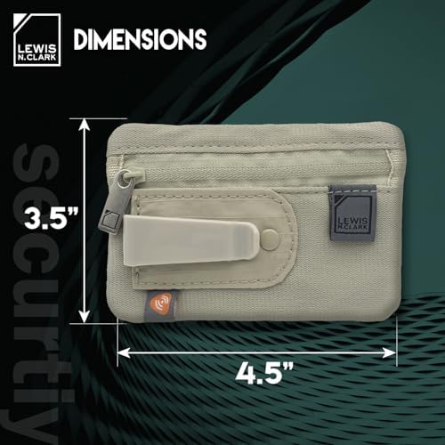 Lewis N. Clark RFID Shield Hidden Clip Stash Money Belt Travel Pouch + Credit Card/Id Holder for Women & Men, Clay - Image 3