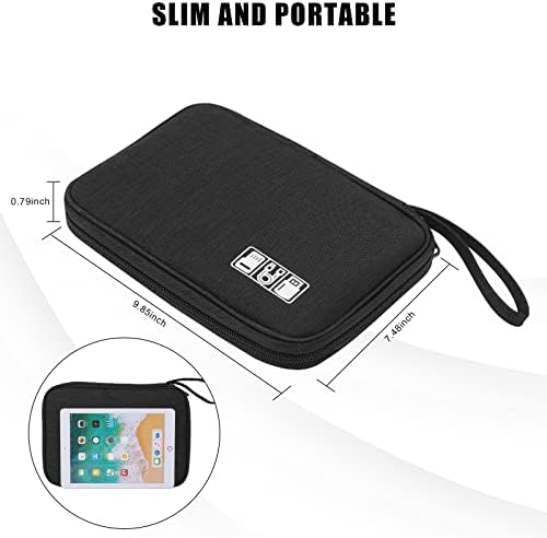 Electronic Organizer Travel Universal Cable Organizer Electronics Accessories Bag for Cable, Charger, Phone, USB, SD Card,1Pack - Image 5