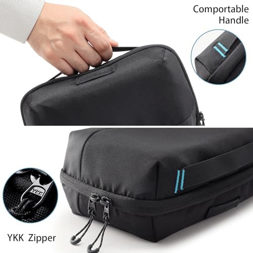 VanFn Electronics Travel Organizer Storage Bag, Travel Accessory Handle Bag, Gadgets Pouch, USB Cable, Travel Friendly Electronics Organizer P.Travel Series - Image 4