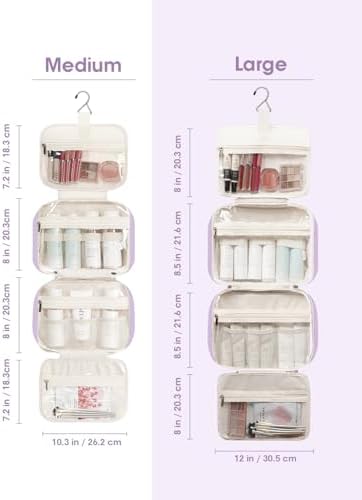 Narwey Travel Toiletry Bag for Women, Large Hanging Makeup Organizer Bag - Image 3
