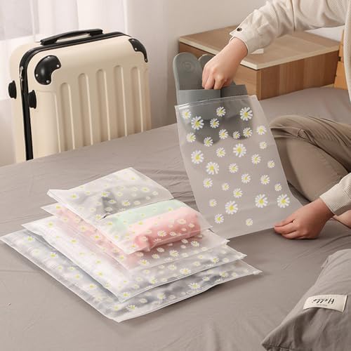 30PCS Travel Storage Bags for Clothes, Clear Plastic Ziplock Bags, 5 Size - Image 4