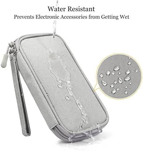 Electronic Organizer Small Travel Cable Organizer Bag, Digital Gadget Organizer Case, Waterproof Travel Gear Storage Carrying Sleeve Pouch for Cable, USB, Earphones, Portable Hard Drives, Power Banks - Image 3
