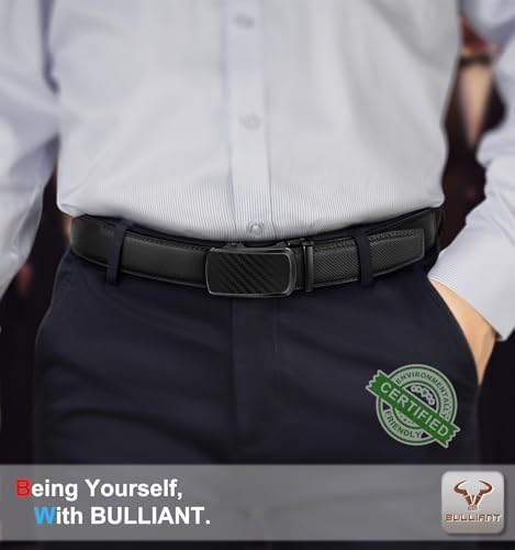 BULLIANT Men's Ratchet Leather Belt Trimmable 2Pack 1 3/8"-Gift Boxed - Image 5