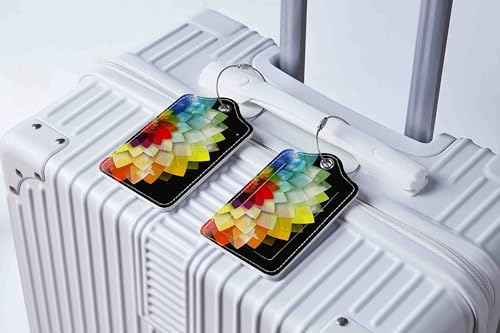 Chelmon 2 Pack Cute PU Leather Luggage Tags for Suitcases,Travel Essentials - Image 6