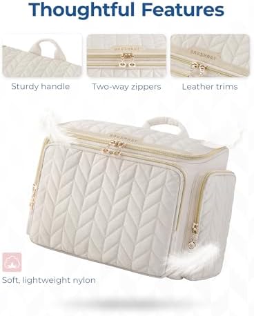 BAGSMART Travel Toiletry Bag, Large Wide-open Travel Bag for Toiletries, Makeup Cosmetic Travel Bag with Handle-Purple - Image 6
