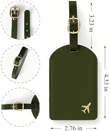 Luggage Tags for Suitcases, PU Leather Travel Tags for Luggage - Image 2