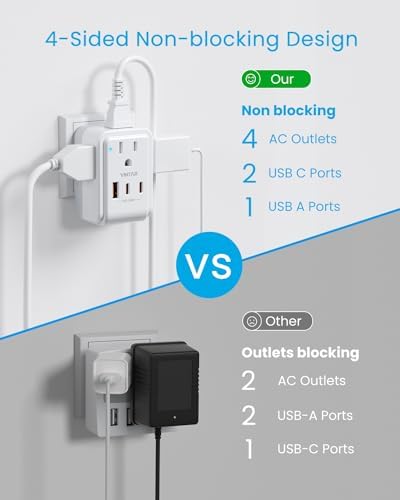 VINTAR 2 Pack European Travel Plug Adapter, PD 35W Type C Foldable Adaptor - Image 4