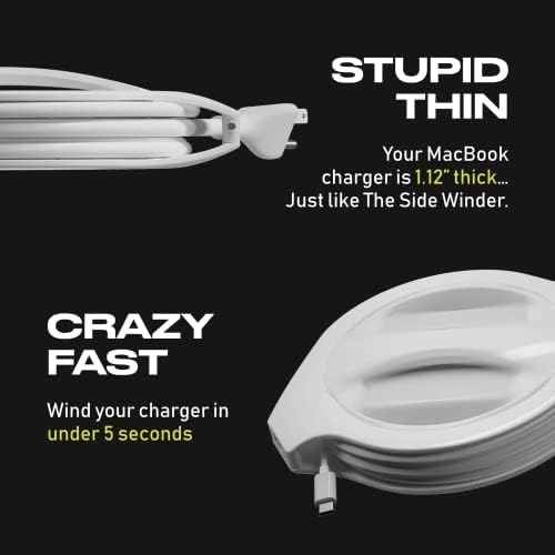 Fuse Reel Side Winder MacBook Charger Organizer Compatible with USB-C and MagSafe Apple Adapter - Travel Essential and Desk Cord Case and Cable Management for MacBook Pro Laptop Adapter - Image 5
