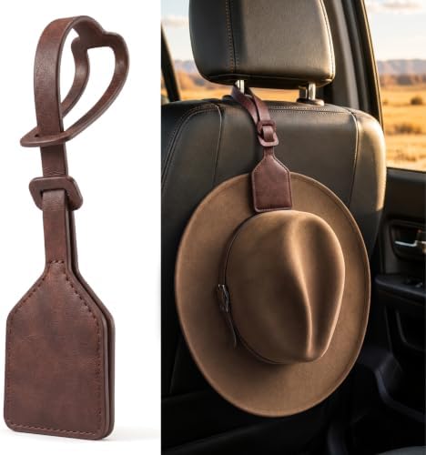 Niveaya Magnetic Cowboy Hat Holder for Truck & Car, Keep Shape, Ranch Brown by Niveaya