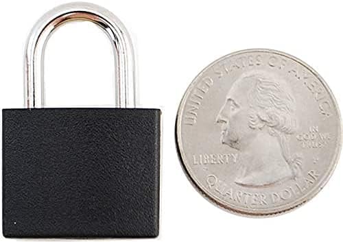 8 Pc Metal Padlock Solid Brass Luggage, Backpack, Diary, Jewelry Box, Crafts, School Teaching Lock with Key and Durable Cover (Small, NPRGG) - Image 5