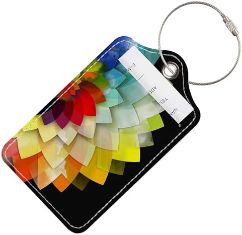 Chelmon 2 Pack Cute PU Leather Luggage Tags for Suitcases,Travel Essentials - Image 4
