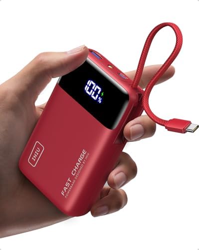 INIU Portable Charger, Smaller 45W Fast Charging Power Bank, 20000mAh Red by INIU