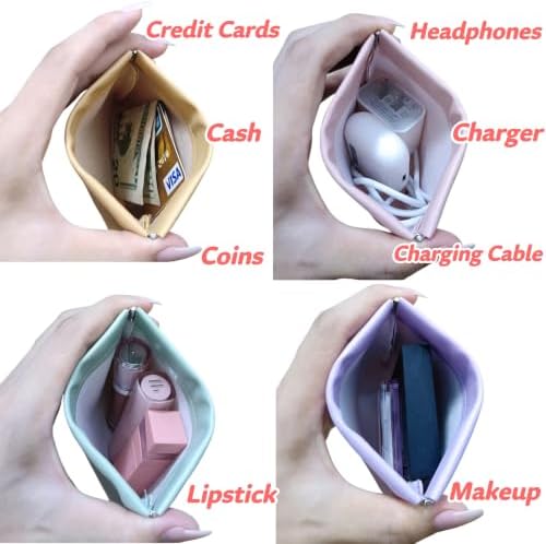 4.72"×4.72" Soft Pouches for Purse, Small Makeup Pouches for Women - Image 5