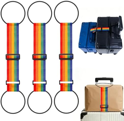 3PCS Luggage Straps,Adjustable Luggage Connector Straps to Two Suitcases by BADAO