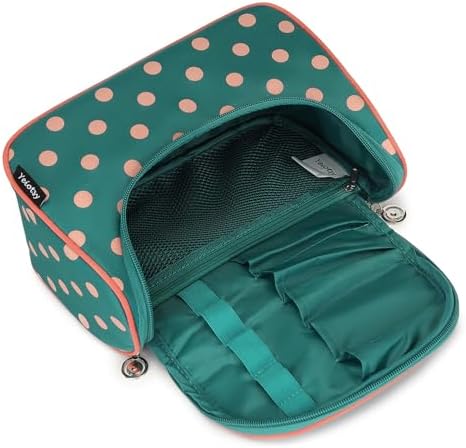 Yeiotsy Travel Cosmetic Bag for Women – Polka Dot Makeup Bag Organizer & Hanging Toiletry Bag - Image 4