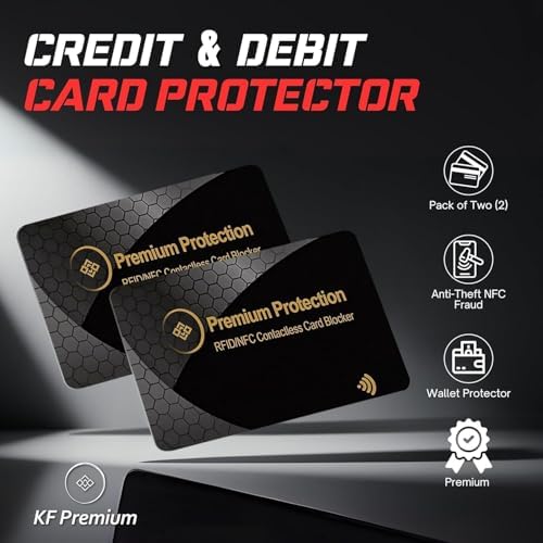 RFID Blocking Card (2 Pack) - 0.9mm Ultra Thin Debit & Credit Card Protector - One Card Shields Your Whole Wallet - Anti Fraud Contactless NFC Wallet Defender for Travel & Passport - Image 4