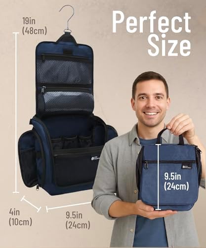 D&D Wanderlust D&D Hanging Travel Toiletry Bag for Men and Women – Cosmetics, Makeup and Toiletries Organizer Kit with 10 Compartments - Image 3