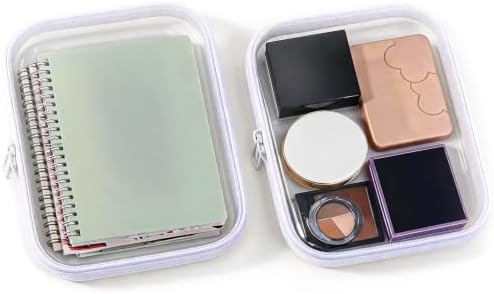 2-Pack Clear Hard Shell Zipper Case With Lids by Unknown