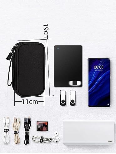 Electronic Organizer Travel Cable Accessories BagPouch Portable Waterproof Storage Bag Electronic Organizer Case for Cable, Mouse,USB Cable,Power Bank,Cord, Charger, Phone, Earphone - Image 2