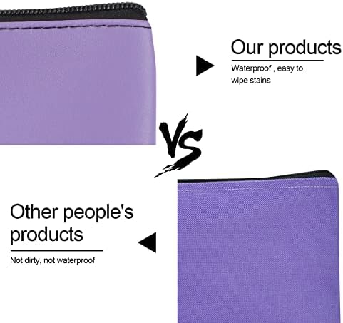 2 Pieces Money Bags with Zipper, 11x6.1 inch Money Pouch, Bank Bag, Cash Bag, Check Wallet, Cosmetics(Purple) - Image 5
