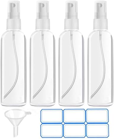 DTDNZKN 4 Pack 3.4 Oz (100ml) TSA Approved Travel Bottles by DTDNZKN
