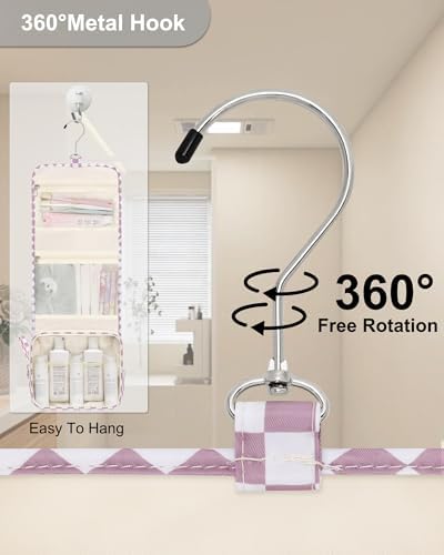 Relavel Small Hanging Toiletry Bag for Women, Portable Hanging Organizer - Image 2