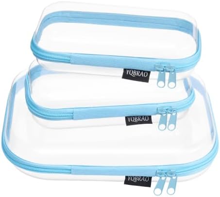 YQBRAO Clear Hard Shell Organizer Cases, 3-Pack, Blue by Unknown