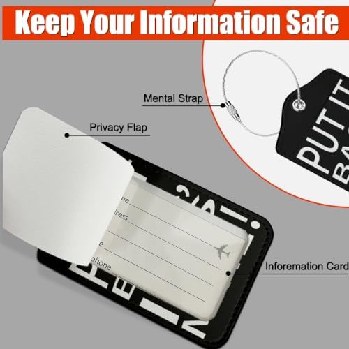 Luggage Tags for Suitcases, Put It Back It's Mine Suitcase Identify Labels - Image 3
