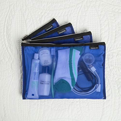Travelon Set of 4 Mesh Pouches, Blue, 9.5 x 12.75 x 0.5 - Image 3