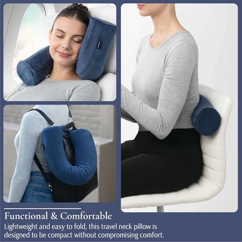 Brookstone Free Form Travel Pillow Lightweight Flexible Memory Foam Pillow - Image 4