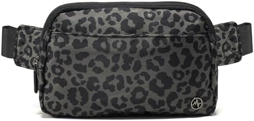 Pander Nylon Fanny Pack Belt Bag for Women with 5 Zipper Pockets by Pander