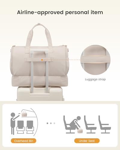 LOVEVOOK Garment Bags for Travel,Convertible Garment Bag for Women with Shoe Pouch,Carry on Duffel Bag with Toiletry Bag, 2 in 1 Hanging Suitcase Suit Bag,Waterproof Weekender Bags for Business Trip - Image 5